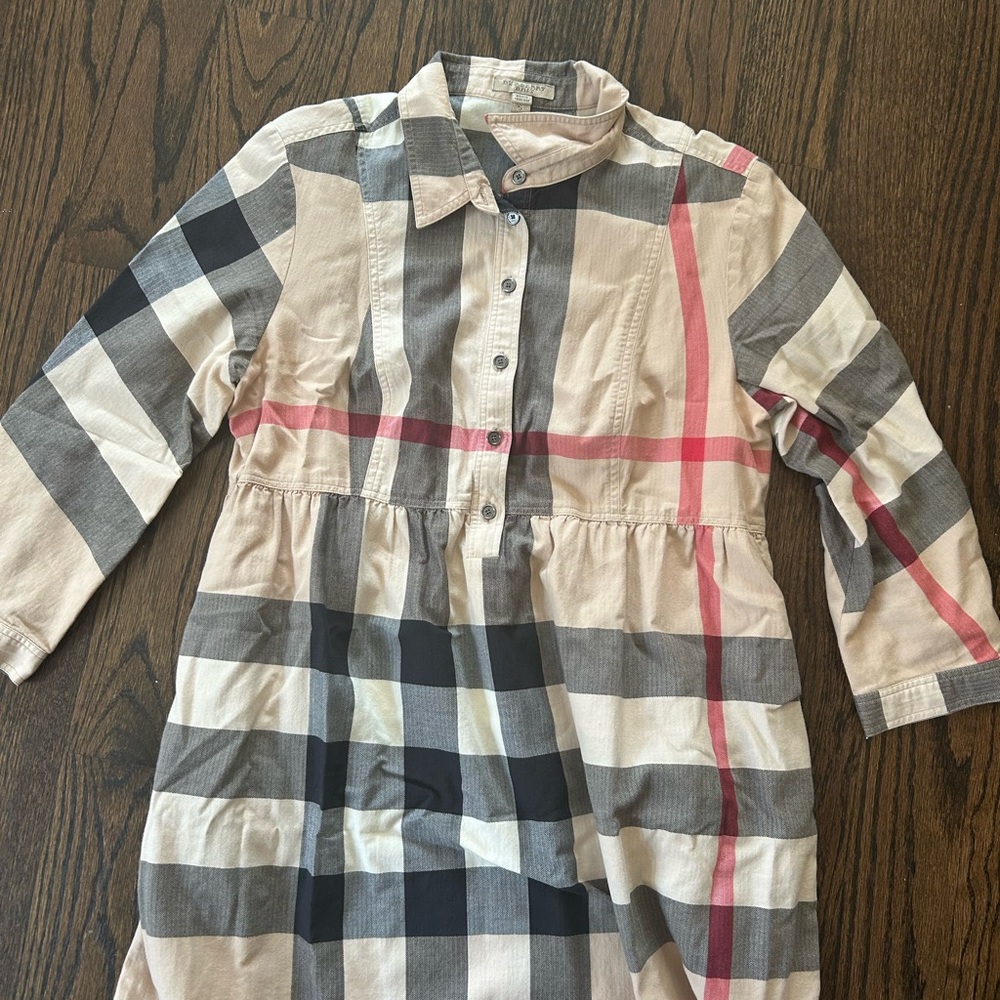 Burberry Brit Checkered Shirt in Black, Cream, and Pink